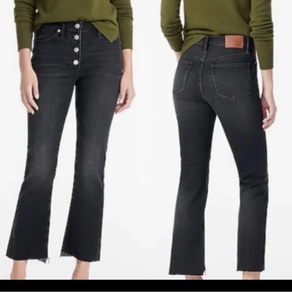 J. Crew Billie Boot Crop Button Front Jean Size 28